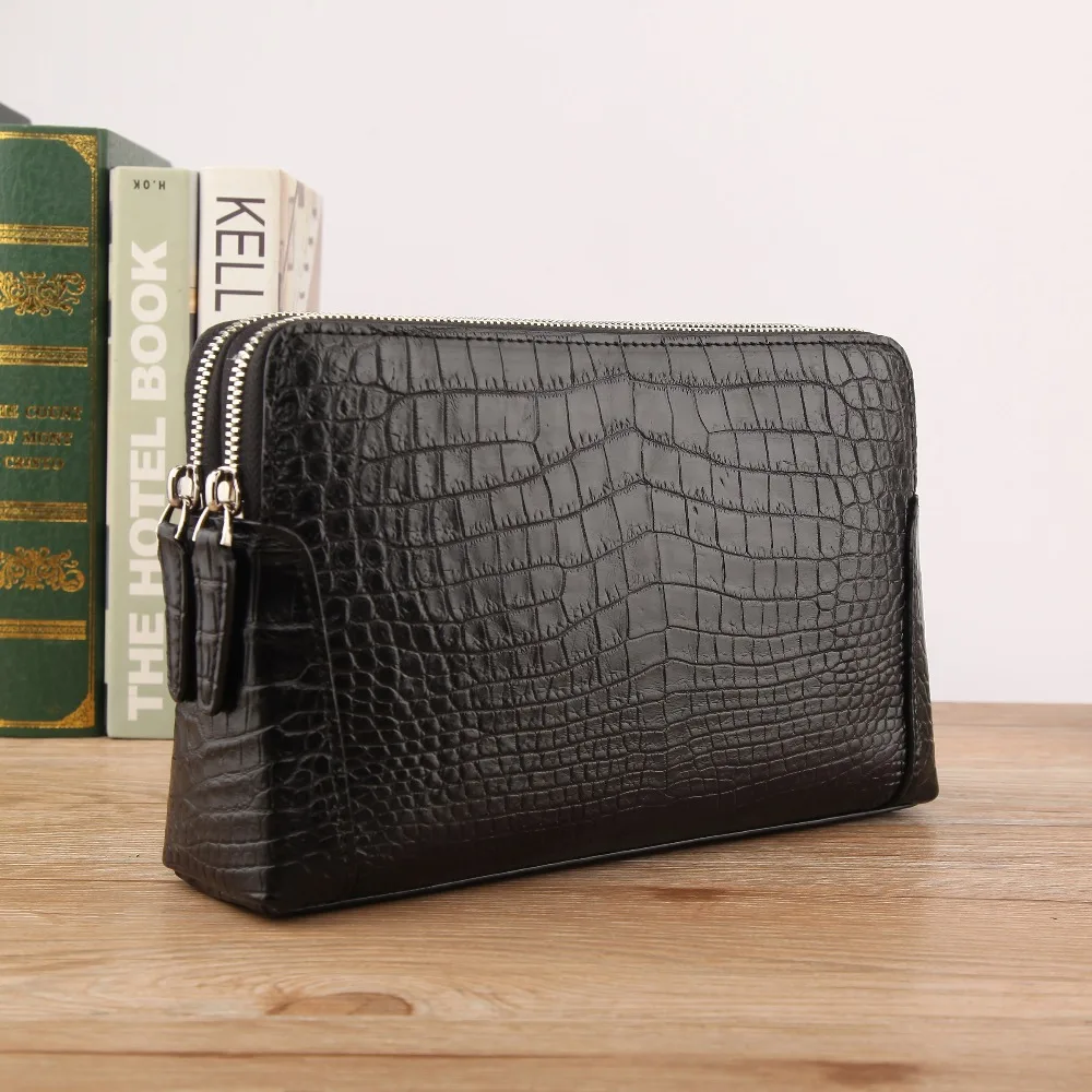 kf-HTB19vlkazvuK1Rjy0Faq6x2aVXaC Men's Genuine Crocodile Skin + Leather Wallet - Image 1
