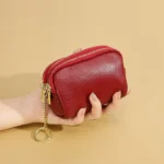 Genuine Leather Mini Pocket Zipper Small Money Bag Female Wallet Women Wallet Purse Short Card Coin Key Holder Change Pouch - Image 3
