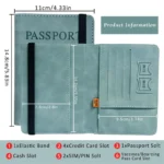Women Men RFID Vintage Business Passport Covers Holder Multi-Function ID Bank Card PU Leather Wallet Case Travel Accessories - Image 3