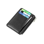 Slim Wallet Purse PU Leather Women Men Card Holder Unisex Zipper Business Card Case Credit Mini Bank Cards Holder Gift Wallet - Image 3