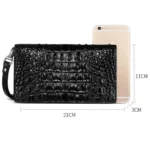yuanyu new crocodile handbags import crocodile male wallet long bag Hand caught wallet - Image 3