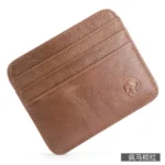 Import Cowhide Leather Lichi Pattern Men's Wallet Sort Woman Credit Card Vintage Style Credit Card Holder Cash Purse lambskin - Image 5