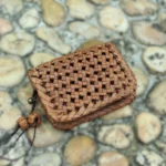 Woven Card Bag Coin Change Bag Small Mini Thin Large Capacity Zipper Multi-layer Wallet - Image 3