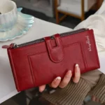 Fashionable New Men and Women's Long Wallet, European and American Fashion Phone Bag PU Leather Multi Card Carrying Bags Purses - Image 3