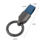 Fashion Durable Leather Car Key Ring Keychain Holder Accessories Suitable for Most Car Keys Keyholes Larger Than 1.2cm/0.47in - Image 3
