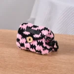 DHL100pcs Purses Girl Plush Plaid Colorful Hasp Short Wallet With Keychain - Image 3