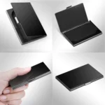 Premium Stainless Steel Business Card Holder - Ultra-thin Silver Metal Pocket Card Case for Men and Women; Simple Design - Image 6