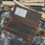 High Quality Zipper Long Purse Male Female Purse Wallet For 6inch Iphone Vintage Designer Men Women Leather Long Wallet - Image 5