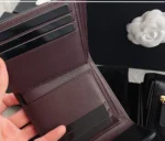 MIA Classic Mouth Cover Wallet Tri-fold Wallet Women's, Flip Rhombus Change Bag Wallet, Calfskin Large Card Bag - Image 3