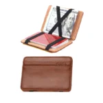 Ultra Thin PU Leather Women Men Magic Wallets Mini Small Coin Purses Portable Short Business Credit Card Holder Clutch Bag Case - Image 4