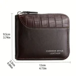 Leather Men’s Wallet Luxury Mens Purse Male Zipper Card Holders with Coin Pocket Rfid Wallets Gifts for Men Money Bag - Image 6