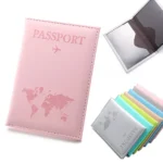 Lover Couple Passport Cover Simple Plane Case Holder Women Men PU Wallet Travel Wedding Passport Holder Fashion Wedding Gift - Image 2