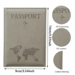 Lover The World Map Passport Cover Hot Stamping Simple Plane Women Men Travel Passport Case Holder Fashion Wedding Gift - Image 2