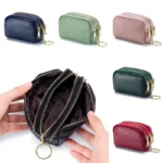 Genuine Leather Mini Pocket Zipper Small Money Bag Female Wallet Women Wallet Purse Short Card Coin Key Holder Change Pouch
