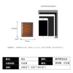 afanzhe Vertical section Skin of crocodile Men and women crocodile wallet Card bag Multiple card men wallet brush color - Image 6