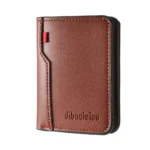 1Pc New Ultra-thin Mini Soft PU Leather Credit Card Wallet Holder Short Vertical High Quality Men's Wallet - Image 3