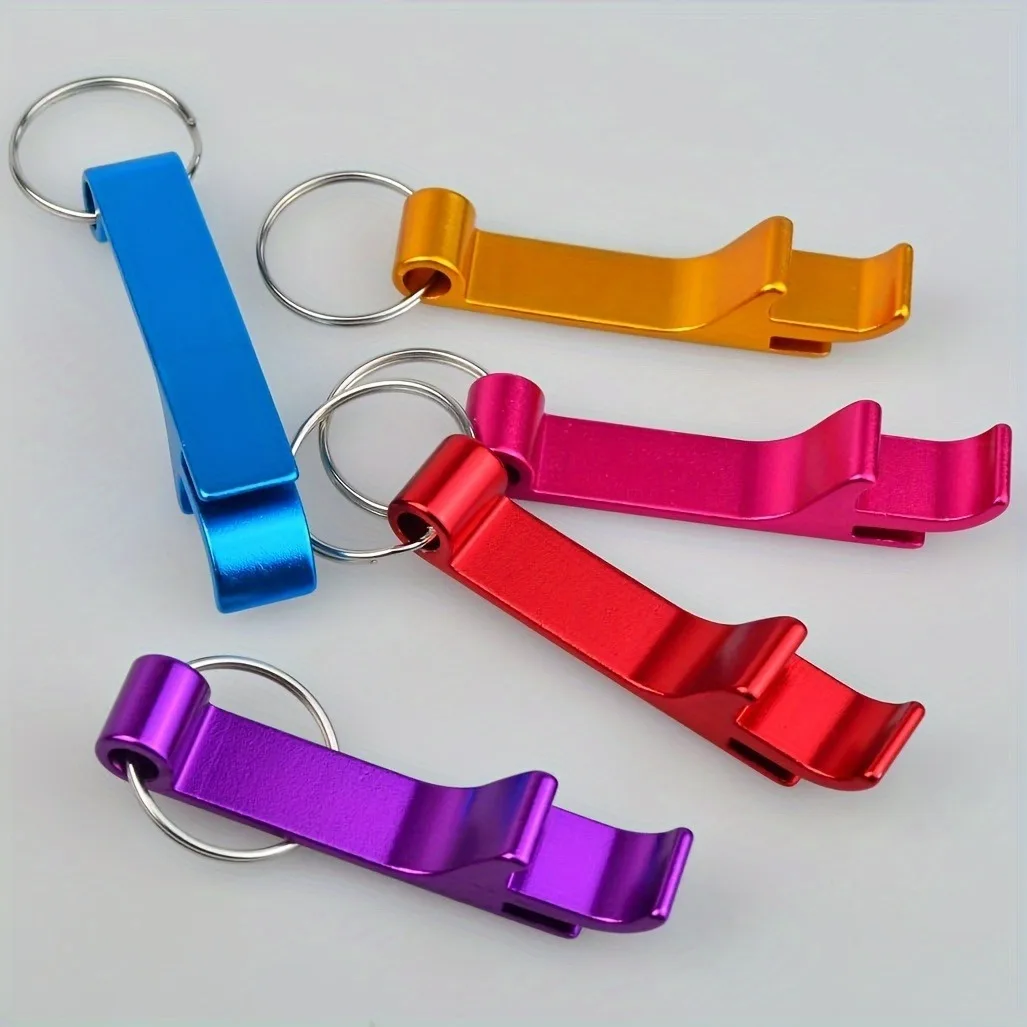 kf-S4d163970dbc34d79940abf6e3395e3c6L Colorful Bottle Opener Key Ring Chain Portable Metal Mini Beer Can Opener Keychain Metal Beer Kitchen Bar Tools Accessories - Image 1