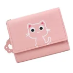 Women Fashion Card Holders Wallet Korean Cute Cartoon Cat Girls Credit ID Card Coin Money Short Purses PU Leather Female Purse - Image 6