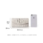 mokafu crocodile female Fold wallet new fashion contracted large capacity leisure long women clutch bag women wallet - Image 3