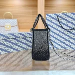 Women's Handbag New High-end Gradient Rhinestone Chain Portable Small Square Bag Evening Banquet Designer Crossbody Bag Purse - Image 4