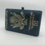 Dark Blue Passport Shape Diamond Encrusted Dinner Bag Banquet Clutch Rhinestone Clutch Luxury Handbags Bolsos De Mujer Tendencia - Image 5