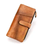 Vintage Cowhide Leather Wallet for Men & Women - Oil-Wax Handcrafted with Multi-Card Pockets & Spliced Design - Image 6