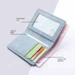 Men/Women Fashion Wallet ID/credit Card Holder Wallet for Men Multi-Card BagHolder Two Fold Small Wallet Black/gray Coin Purse - Image 4