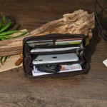 Embossed Full-Grain Leather Wallet for Men - Image 5