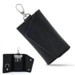 Portable Leather Keychain Men Women Housekeeper Key Holder Organizer Pouch Cow Split Car Key Wallet Key Case Mini Card Bag - Image 4