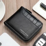 Leather Men’s Wallet Luxury Mens Purse Male Zipper Card Holders with Coin Pocket Rfid Wallets Gifts for Men Money Bag - Image 2