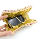 Rhinestone Empty Metal Crystal Dinner Bag Diamond Women's Clutch Luxury Evening Purse For Women Bolsos De Fiesta Para Mujer Boda - Image 3