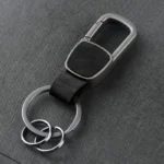 Men Frosted Genuine Leather Car Key Chain Key Ring Waist Hanged Key Holder Fashion Business Women Keychains With Two Rings - Image 6