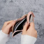 Ultra-thin PU Leather Wallet for Women Fashion Short Card Holder Luxury Designer Solid Color Clutch Bag Wallet Simple Versatile - Image 2