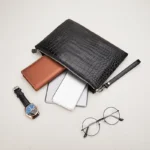 2025 Trend Crocodile Leather Envelope Bag Zipper Multi-card Slot Casual Business Wallet Men's Handbag Coin Purses Holders Purse - Image 4