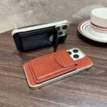 Magnetic Wireless Charging Frameless Phone Cover For iPhone 16 Pro Max 15 Pro 14 Pro Max With Detachable Back Wallet Card Case - Image 3