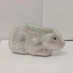 Rabbit Clutch Rabbit Diamond-encrusted Dinner Bag Banquet Full Of Diamonds Clutch Bag Crystal Rabbit Ornament Torebka Wieczorowa - Image 3