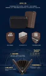 Bamat Shark Skin Men's Short Card Bag Made of Genuine Leather, Simple Vertical Style, Large Capacity Zipper Key Bag, Zero Wallet - Image 3