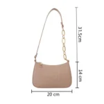 Fashion Vintage Women Subaxillary Bag Pu Leather Texture Shoulder Crossbody Bags Retro Female Shopping Underarm Handbag Totes - Image 6