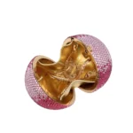 Apple Crystal Clutch Apple Peach Studded With Diamonds Dinner Bag Luxury Diamond Clutch Women's Bag Trendy Glitter Material Tote - Image 2