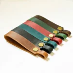 Personalized Minimalist Design Leather Keychain Car Key Pendant Wrist Strap Car Key Chain Crazy Cow Leather Lanyard Accessories