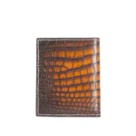 afanzhe Vertical section Skin of crocodile Men and women crocodile wallet Card bag Multiple card men wallet brush color - Image 2