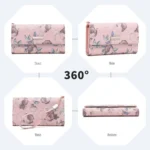 Miss Lulu Women's Large Capacity Wallet Purse - PU Leather with Zipper, Multiple Card Slots & Coin/Phone Pocket - Long Clutch - Image 3