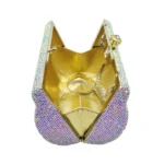 Luxury Diamond Clutch Flat Bottom Full Diamond Dinner Bag Banquet Female Rhinestone Clutch Bag Light Luxury Style Evening Clutch - Image 3