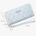 Women's Embroidered Wallet - European Style Zipper Card Holder with Phone Pocket, Fashion Crossbody Handbag Purse - Image 2