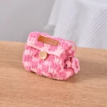 DHL100pcs Purses Girl Plush Plaid Colorful Hasp Short Wallet With Keychain - Image 5