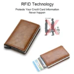 Anti Thief Rfid Credit Card Holder Smart Minimalist Wallet Men Women Slim Bank Cardholder Case Money Bag Cash Creditcard Purse - Image 3