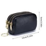 Genuine Leather Mini Pocket Zipper Small Money Bag Female Wallet Women Wallet Purse Short Card Coin Key Holder Change Pouch - Image 6