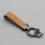 New Luxury Leather Auto Keychain Women Men Black Buckle Car Key Ring Chain Holder Jewelry Gift Chaveiro - Image 4