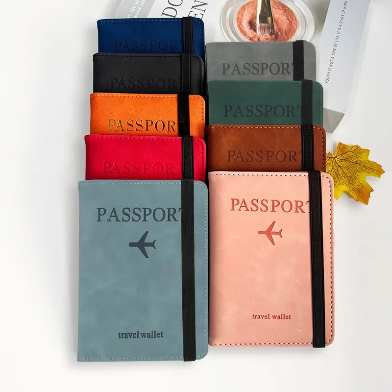 kf-Sa174a5e6e7c3477da84160a2c92372a0B Women Men Vintage Business Passport Holder Multifunction ID Bank Card ID Bag Practical PU Leather Wallet Travel Accessory Bag - Image 1