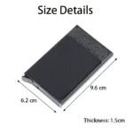 Slim Aluminum Wallet with Elasticity Back Pouch ID Credit Card Holder Mini RFID Wallet Automatic Pop Up Bank Card Case Men Purse - Image 5